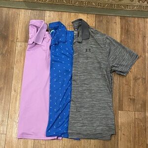 Lot of 3 Men's Polo Golf Shirts